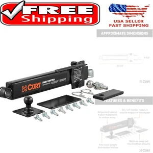 Anti-Sway Bar Control Kit Durable Black Adjustable Easy Setup Complete Unit - Picture 1 of 16
