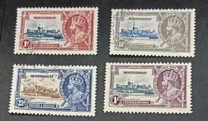 MONTSERRAT 1935 1d to 1s SG 88 - 91 Sc 77 - 80 Used - Picture 1 of 2