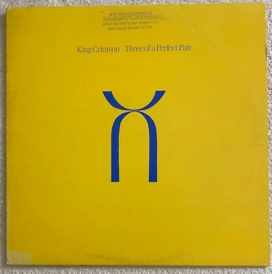 King Crimson vinyl Three of a Perfect Pair NM/VG+ promo stamp  1984 press - Image 1 of 4