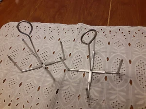 2 VTG Baked Potato Holders Spikes Folding Racks -1-8 potatoes - Picture 1 of 2
