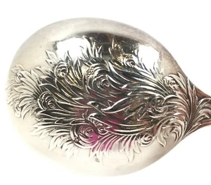 Antique Tiffany Chrysanthemum Sterling Silver 8" Serving Spoon No Monogram - Picture 1 of 12