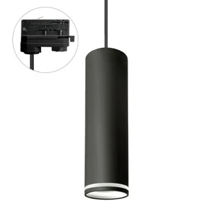 3-Phasen Pendelleuchte Schiene Madara Mini Ring Schwarz GU10 f Erco Eutrac Staff - Bild 1 von 7