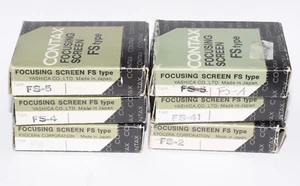 Set 6x Contax Focusing Screen FS-1 FS-2 FS-4 FS-5 FS-6 FS-41 for RTS Ⅱ Film SLR - Picture 1 of 2