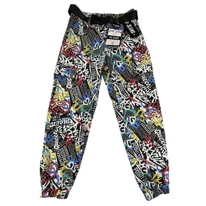 VIP Jeans Graphic Print Joggers Belt Size 5/27 Graffiti Street Wear Skater Y2K - Picture 1 of 10