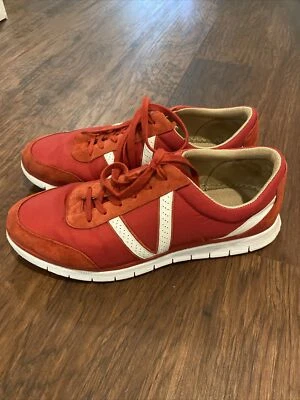 Vionic Sz 14 WIDE Men’s Nana Satin Cherry Red Very Good Condition Athletic Shoes - Image 1 of 4