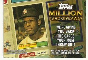Topps Baseball 2010 - Sorteo de millones de tarjetas - Bob Gibson - Cardinals - TMC-23 - Imagen 1 de 1
