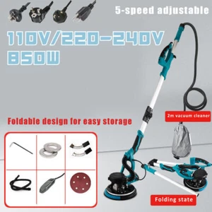 850W Drywall Sander Foldable Wall Electric Sander Polishing Machine W/ LED Light - Picture 1 of 19
