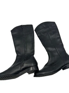 LL Bean Black Leather Riding Boots Women’s Size 7 Made In Brazil OLVJ2 - Picture 1 of 9
