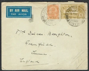 Burma c.1929 Rangoon to Framfield Sussex India Postage 2x RANGOON CDS - Picture 1 of 1