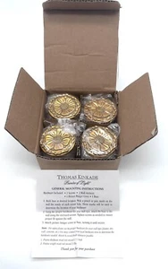 Thomas Kinkade Painter Of Light Set Of 4 Gold Ornate Wall Mount Hanger Dowels - Picture 1 of 10