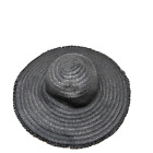 Primark Straw Wide Brim Sun Hat Black Papier