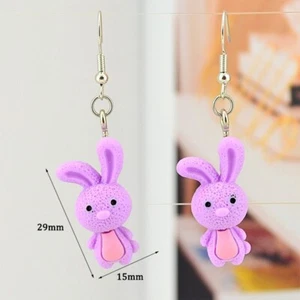 Pendientes de niña colgantes amor conejo mujeres joyería lindo animal gota moda pendiente - Imagen 1 de 24