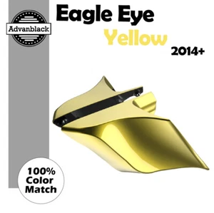 For Harley Touring Glide 14+ EAGLE EYE YELLOW Stretched Extended Side Covers - Imagen 1 de 7