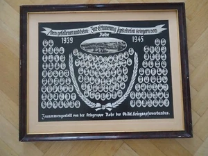 Gerahmtes Bild zu Ehren Gefallenen der Ortsgruppe Rohr Oberösterreich 1939-1945 - Bild 1 von 7