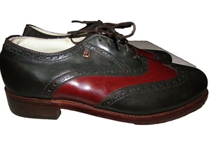 Vintage Footjoy Classics 7.5 B Women's Wingtip Golf Shoes Excellent Rare Color - Picture 1 of 7