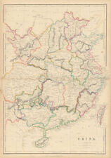 China in provinces by Edward Weller. Hong Kong Formosa/Taiwan 1860 old map