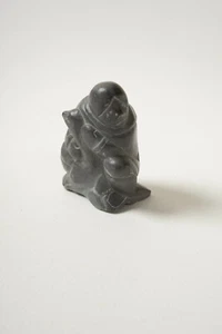 Signierte/nummerierte Inuit Speckstein Skulptur Jäger Siegel (B5C) Kanada Eskimokunst - Bild 1 von 8