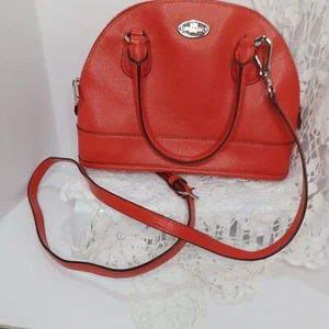Vintage Coach Umhängetasche rötlich oder orange Mimi Satchel - Bild 1 von 12