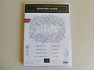 Stampin Up Sending Hugs Rubber Mount Stamp Set And Layering Hugs Dies Bundle - Picture 1 of 5