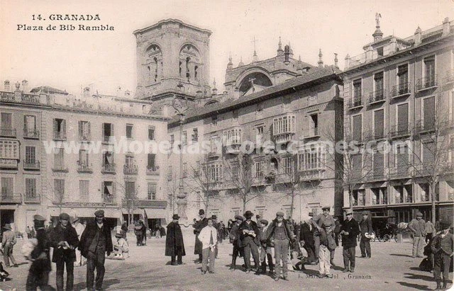 Postal de Granada: Plaza de Bib Rambla. Granada - Imagen 1 de 1
