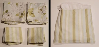 Falda de cama Waverly King, dos euros + dos fundas King florales / rayas en verdes Foto 1 de 4