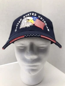 UNITED STATES VETERAN Rolling Thunder Thanks You Baseball Cap Hat Eagle Flag - Picture 1 of 9