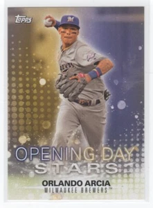 2018 Topps Opening Day Stars #ODS-OR Orlando Arcia Milwaukee Brewers - Picture 1 of 2