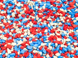 Aquarium Fish Tank Red, White & Blue Gravel Substrate & Decoration 1/2/5/10/15KG - Picture 1 of 9