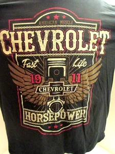 Camiseta GM American Muscle Chevrolet Fast Life caballos de fuerza para hombre XL en dificultades - Imagen 1 de 8
