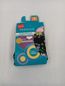 Hanes Girl's Underwear, 5 pack Hipsters, Colorful, Size 8 -AD10 - Picture 1 of 3