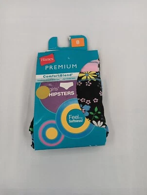 Ropa interior para niña Hanes, paquete de 5 hipsters, colorida, talla 8 -AD10 Foto 1 de 3