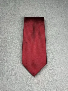 Michael Kors Neckwear Men’s Silk Slim Tie Solid Red Textured Formal 3” in - Picture 1 of 17