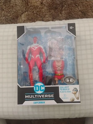 Mcfarlane DC Multiverse Superman Rojo Platino Persecución JLA Plástico Hombre BAF Foto 1 de 3