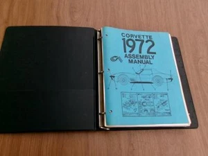 1972 CORVETTE ASSEMBLY MANUAL BINDER - Picture 1 of 11