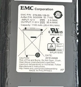 EMC Li-Ion BBU 078-000-128-03 Battery SGD006 710G Assembly 078-000-129-03 - Picture 1 of 2