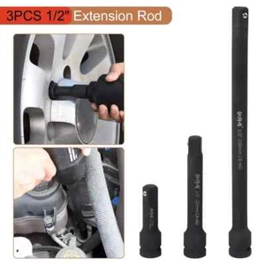3PCS 1/2" Extension Bars Long Reach Extension Wrench Bar Set 1/2" Inch Drive UK - Picture 1 of 12