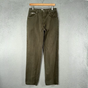 Vintage 90s Calvin Klein Jeans Mens 31X34 Olive Green Denim Straight leg Y2K - Picture 1 of 10
