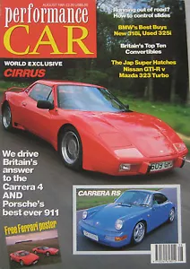 Performance Car 08/1991 featuring Nissan Sunny GTI-R, Mazda, Cirrus, Marcos, GMC - Picture 1 of 8