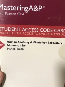 MasteringA&P Access Card Human Anatomy & Physiology Laboratory Manuals 12th  - Bild 1 von 1