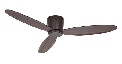 Energy saving DC Ceiling Fan Eco Plano II 132cm / 52" Bronze Walnut with Remote - Image 1 of 4