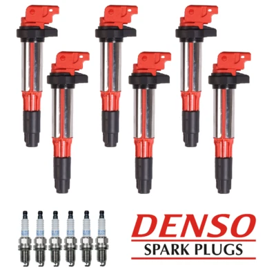 Energy Ignition Coil & Denso Platinum Spark Plug for BMW 750Li 650i X5 X3 UF522 - Image 1 of 4