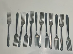 Oneida Community Plate 1921 Grosvenor 12 Lot Cutlery Forks Silverplate Flatware - Picture 1 of 8