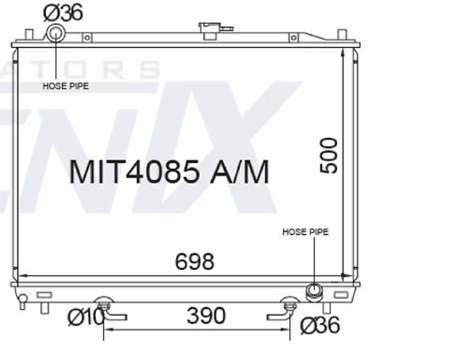 Mitsubishi Pajero NM-NP 00-06 Petrol Heavy Duty 26mm Fenix Radiator - Image 1 of 1