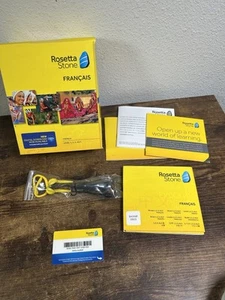 Rosetta Stone French Levels 1–5 Language Set w/ USB Headset & Code Boxed - Picture 1 of 8
