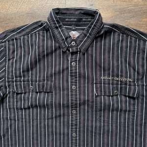 Vintage 2000’s Herren XL Harley Davidson Button Up Embroidered Biker Shirt - Bild 1 von 7