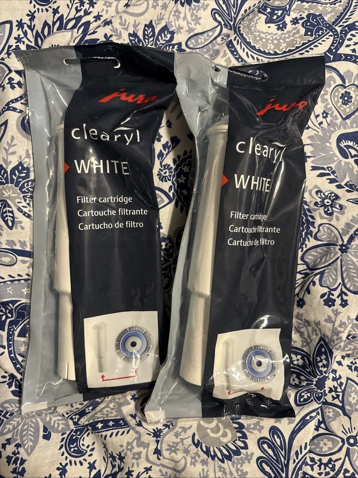 Lote de 2 cartuchos de filtro de agua blanca Jura Clearyl originales sellados de fábrica Foto 1 de 2