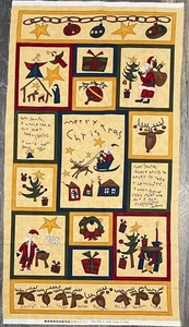 Dear Santa by Sandy Gervais for Moda Cotton Fabric Panel 23" x 43" - Picture 1 of 2