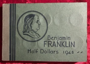 Vintage (1959) Wayte Raymond Green Franklin half dollar Album. Lot #12. - Picture 1 of 12