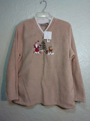 Top Croft & Barrow Mujer Papá Noel Polar Manga Larga Natural Talla Grande Nuevo con Etiquetas Foto 1 de 4