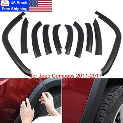 10Pcs/Set Front & Rear Wheels Fender Flares Cover Fit For 2011-2018 Jeep Compass — 第 1/4 张图片